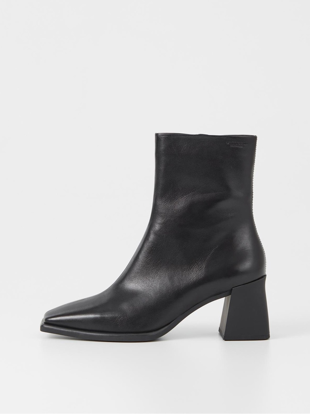 Vagabond Hedda Black Leather Block-Heel Ankle Boots worn 3 times